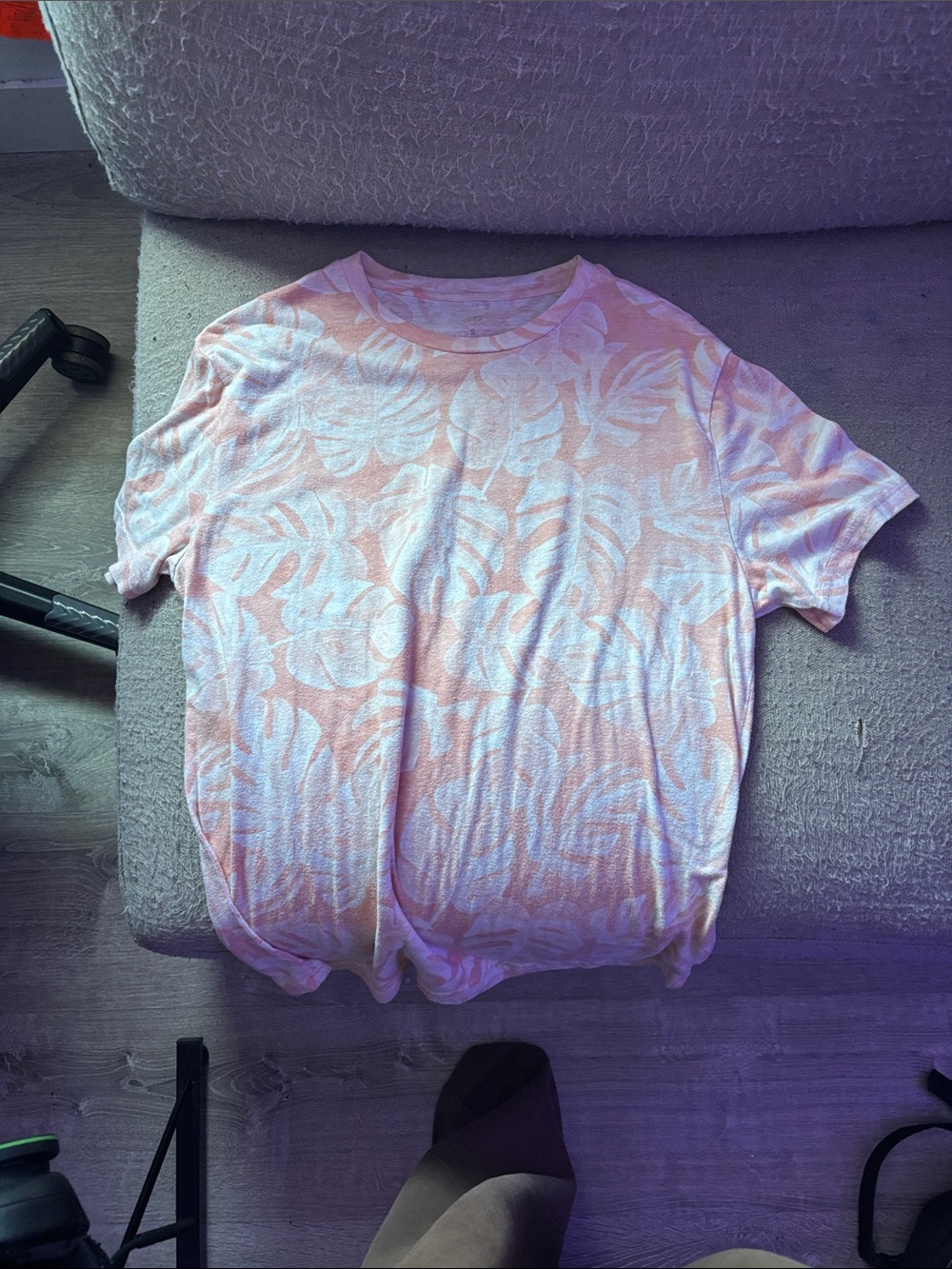 dip Men's Short Sleeve Floral Tee - Pink Cream